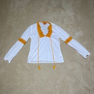 Size 10 white and gold Tory Tunic.